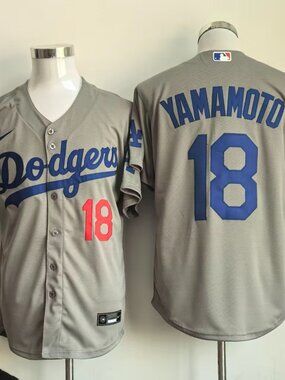Los Angeles Dodgers Yoshinobu Yamamoto #18 Grey Road Jersey